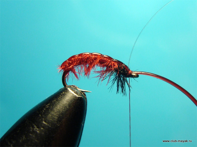 Мокрая мушка Bloodworm Мотыль