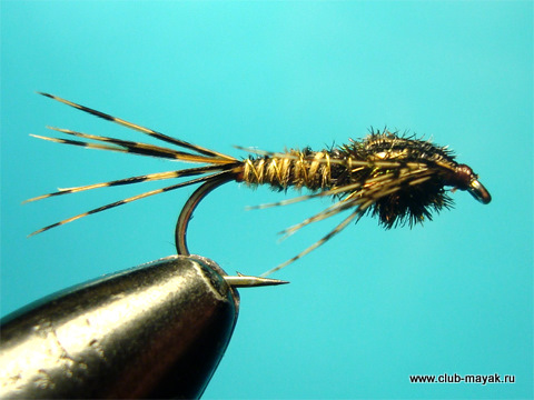 Нахлыстовая мушка нимфа Gold Pheasant Tail